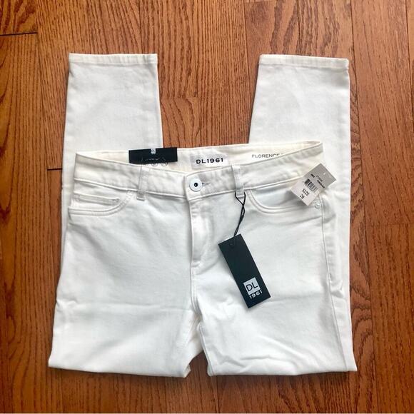 DL1961 Smart Denim Florence Cropped Instasculpt White denim Women’s Size 28 NWT - Picture 12 of 15